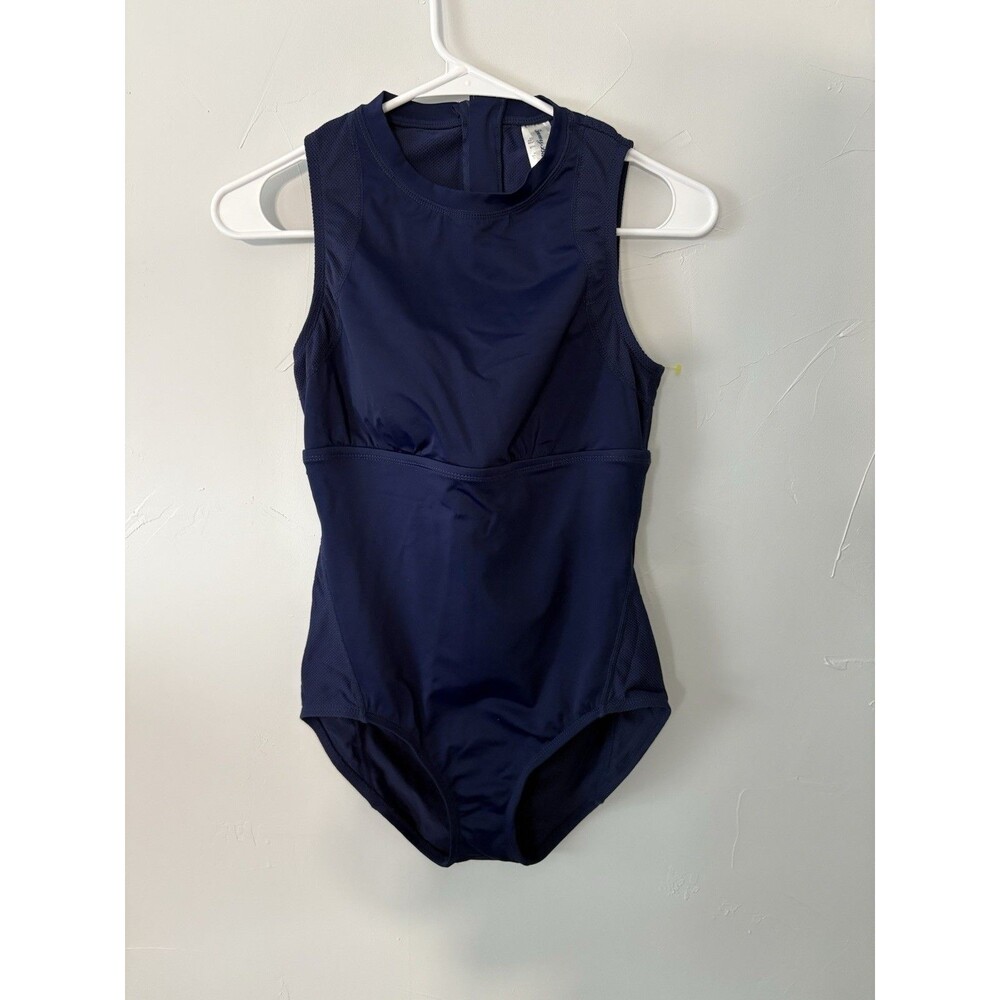 Tommy Bahama High Neck Navy Active Swimsuit Women Size 4